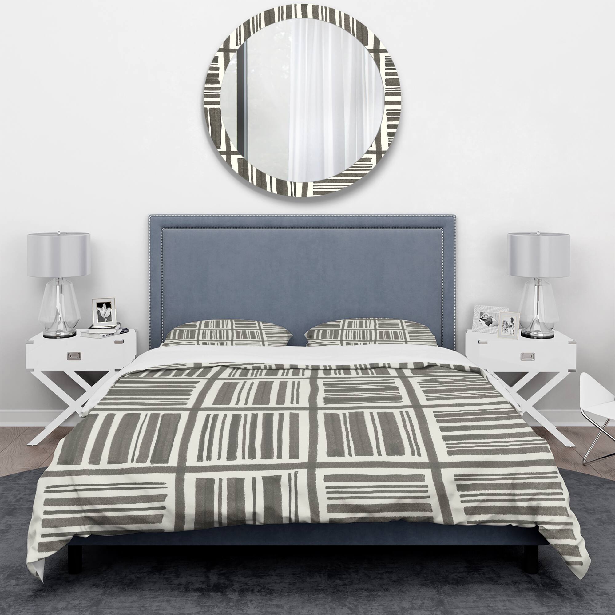 Designart 'Minimalist Graphics I' Geometric Bedding Set
